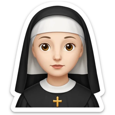 A nun sticker