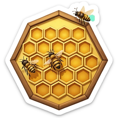 a natural bee hive with bees outside  sticker