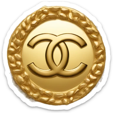Chanel golden logo sticker