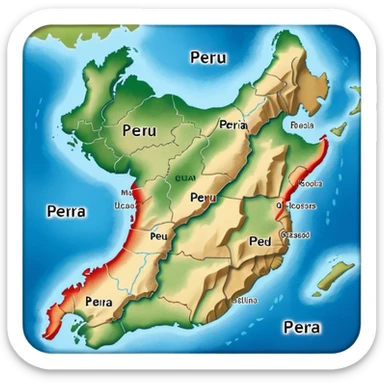 Map of Peru sticker