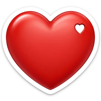 A red heart with the letter "J" in it sticker