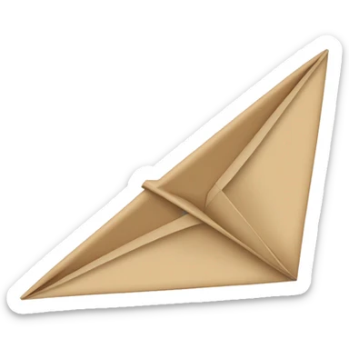 Beige Paper plane sticker
