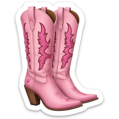 pink cowgirl boots sticker
