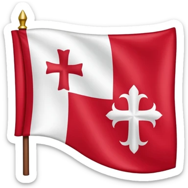 La bandera de la Cruz de Borgoña (o aspa de Borgoña) es un emblema histórico caracterizado por una cruz de San Andrés roja, formada por dos troncos desgajados con nudos (tipo aspa), sobre un fondo blanco. sticker