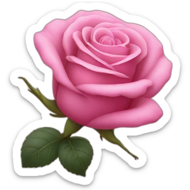 Rose black pink sticker