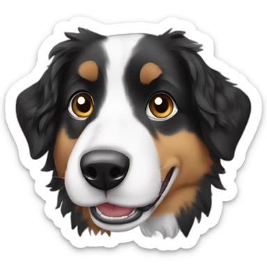  Black and white Australian shepherd with a twist braid no hide chew sticker