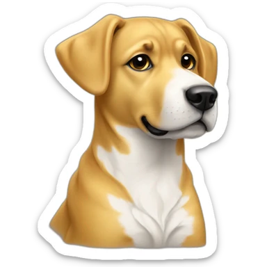 Dog-golden-shirt-chilean sticker