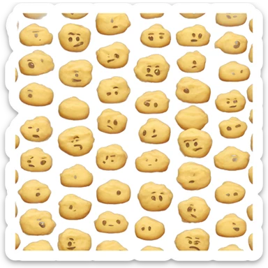 Mashed potatoes with siracha sauce  sticker