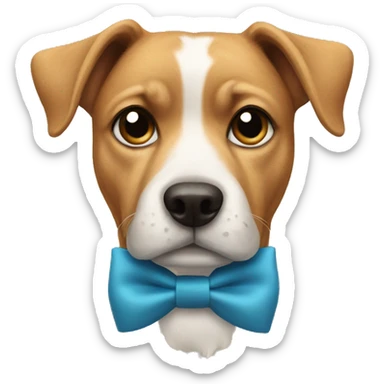 dog wearing a bow tie  sticker
