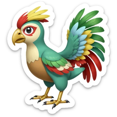 Meloetta-Hawlucha-Squawkabilly-Swablu-Trico-Pokémon-Fakémon-fusion-hybrid-creature sticker