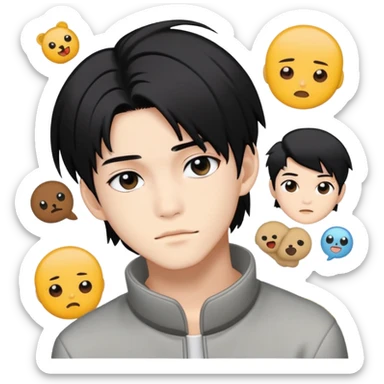 Taeyong nct with black hair undercut at sticker era sticker