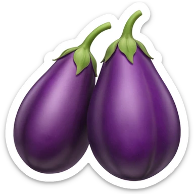 Eggplant with veins vascular sticker