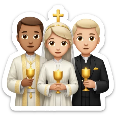 priest marrying a couple sticker