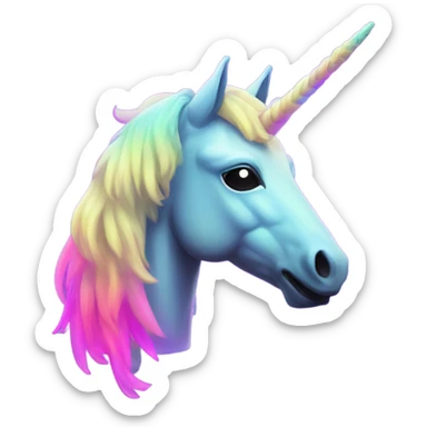 neon fly ride unicorn sticker