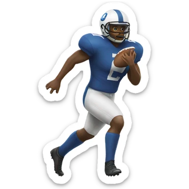 Kicking football sticker