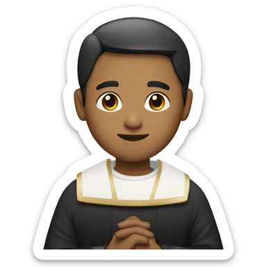 A male personne wearing prayer dress ( a priest) sticker