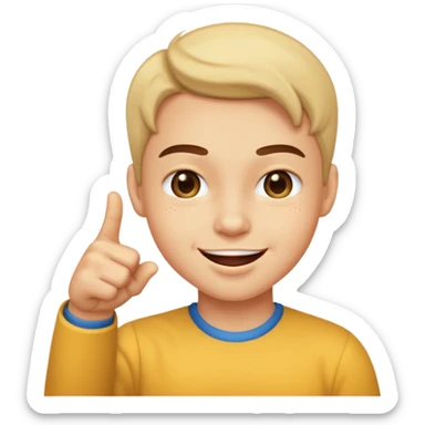 winking smirking pointing sticker