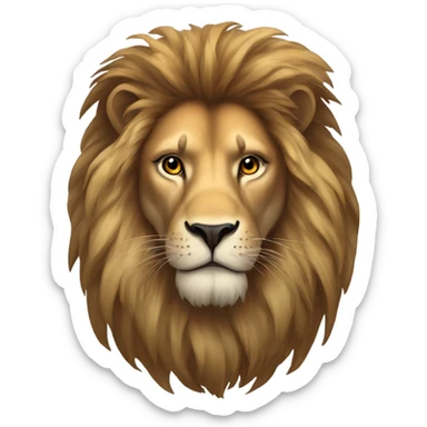 Majestic Male African Lion with full mane sticker