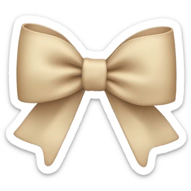 Beige bow sticker