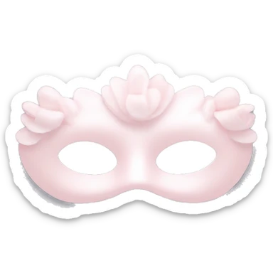 Light pink Frilly sleep mask with white swans sticker