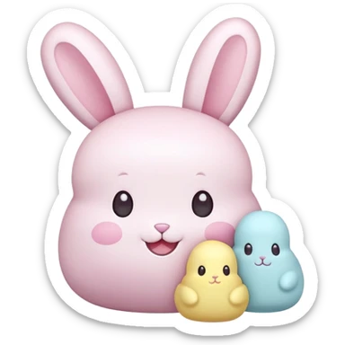  peeps marshmallow easter candy kawaii bunny sticker