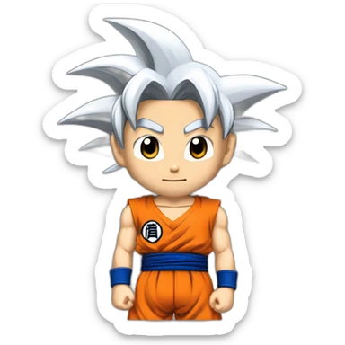 goku con los brazos cruzados sticker
