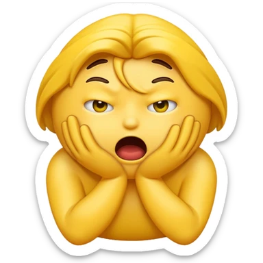emoji strangling itself  sticker