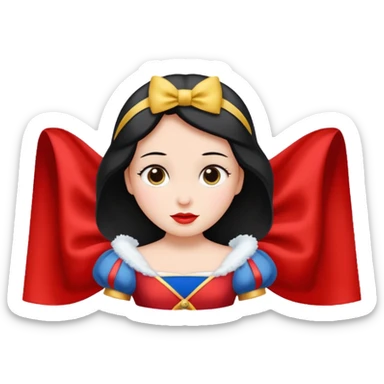 sash with snowwhite's face on it sticker