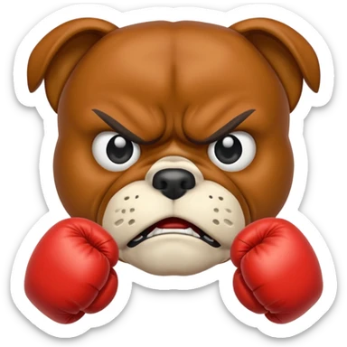 angry  boxer  sticker