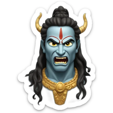 Lord Shiva in anger sticker