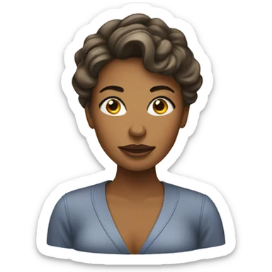 Women’s head with big shoes  sticker