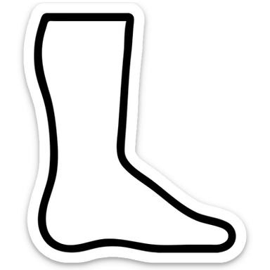 Outline icon of human leg and foot sticker