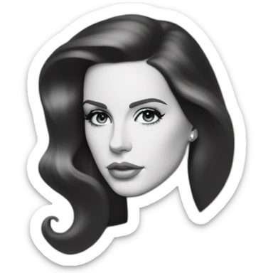 Lana Del Rey “Ultraviolence” letter emoji in black and white. Only the text UV sticker