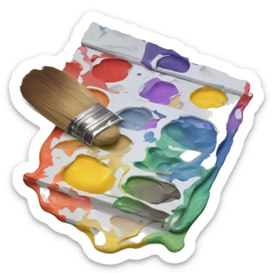 tangled paint palette  sticker
