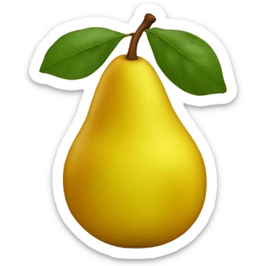 Golden yellow pear sticker
