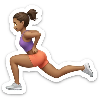 A girl exercising  sticker