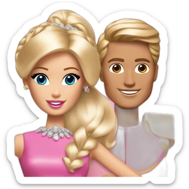 Barbie and Ken sticker