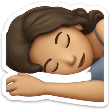 Brunette girl sleeping sticker