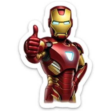 iron man thumbs up sticker