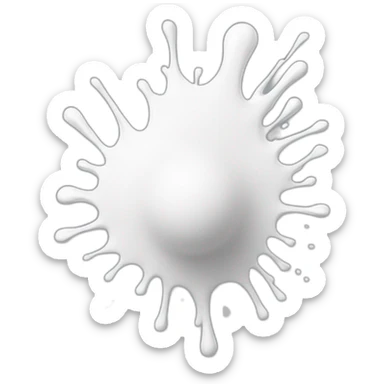 white paint splash sticker