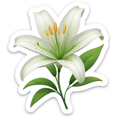 Lily flower sticker