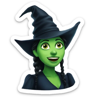 Elphaba singing defying gravity sticker