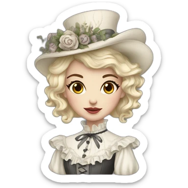 femme gothique victorienne sticker
