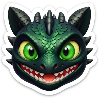 Toothless face only from how to train your Dragon accurate  sticker