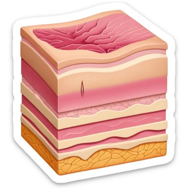 capas de la piel en proceso de cicatrizacion  sticker