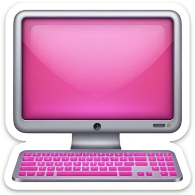 make a computer with pink tones

 sticker