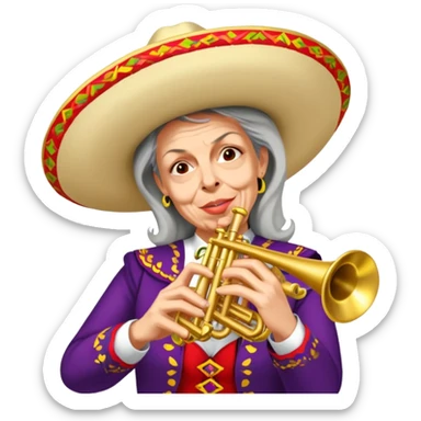 Mariachi Trumpet Player sticker