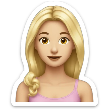 beautiful caucasian girl sticker