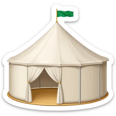 white tent like arafah the ones in saudi sticker