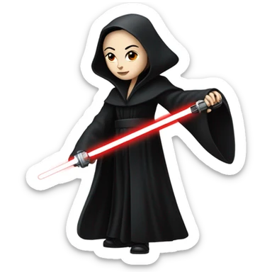 Jedi teen Morticia Addams flying a red Zephyr-J  sticker